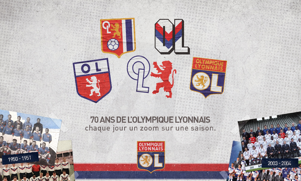rare & ancien fanion 60s )) OL OLYMPIQUE LYONNAIS